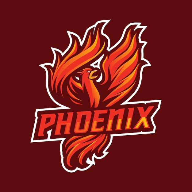 Vector phoenix mascot logo concept