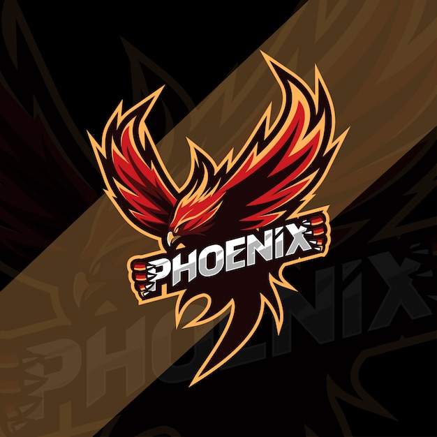 Progettazione del logo mascotte phoenix