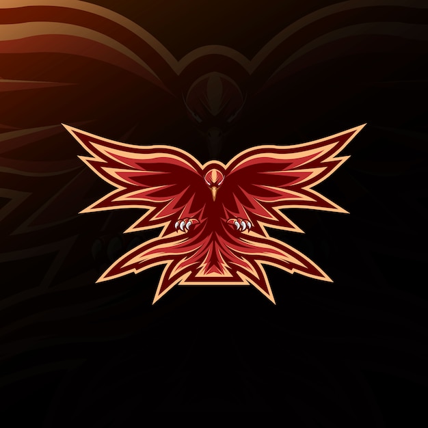 Феникс талисман логотипа кибер спорт дизайн