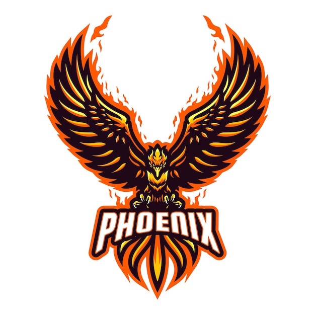 Vector phoenix mascot logo