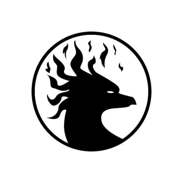 phoenix silhouette logo design fire bird in mythology