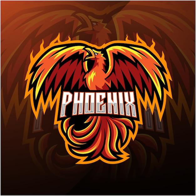 Design del logo mascotte sport phoenix