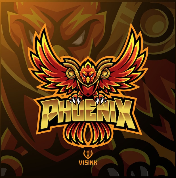 Logo mascotte sport phoenix