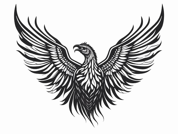 phoenix vector art design illustration logo and t shirt design