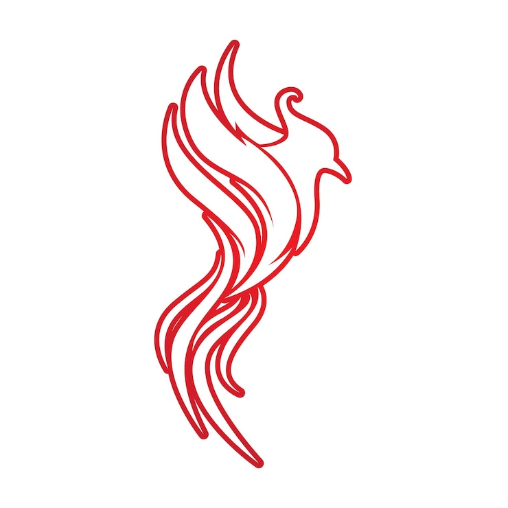 Vector phoenix vector icon illustration