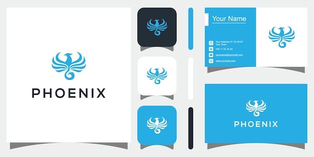 Phoenix vector logo design vector premium vector