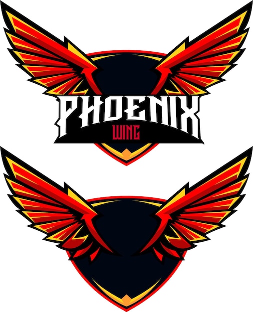 Red And Black Wings With X Gaming Logo PNG Transparent Background