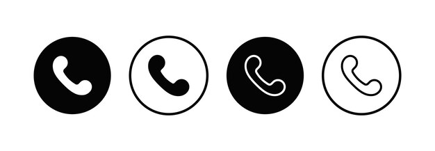 Vector phone call icon collection