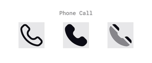 Foglio icone chiamate telefoniche