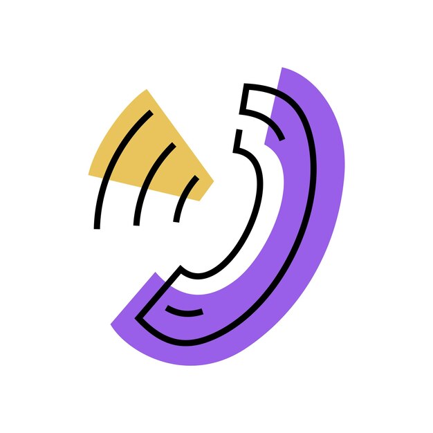 Цветная икона телефонной линии Иллюстрация телефона