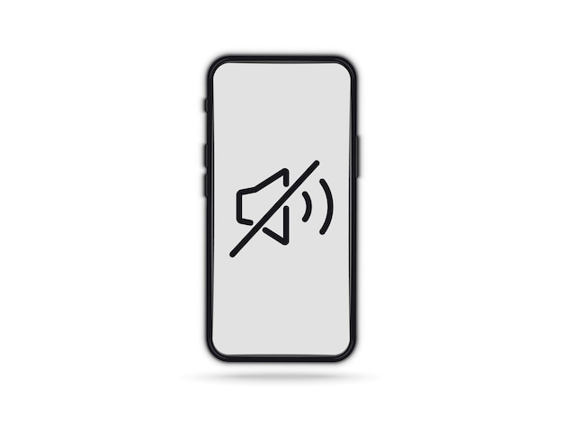 Phone call prohibit sign. Device icon. no mobile phone. No sound sign for mobile phone. Volume off or mute mode sign for smartphone. Please silence your mobile phone, smartphone silence zone