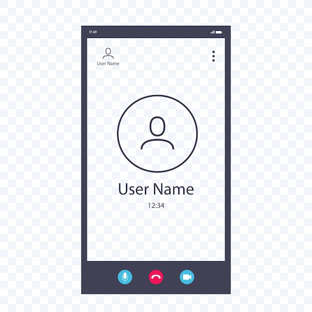 Шаблон вектора экрана телефонного звонка