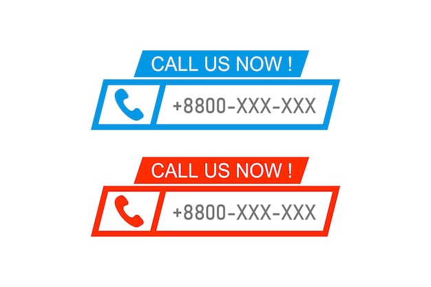 Vector phone call us now template.