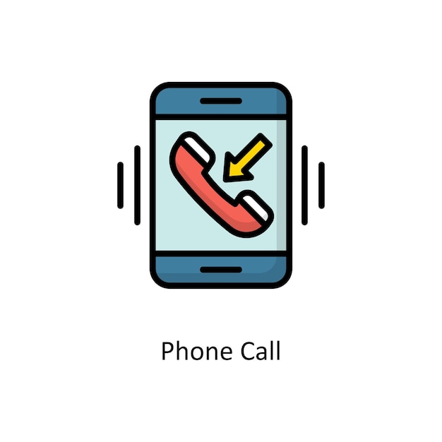 Иллюстрация дизайна вектора телефонного звонка