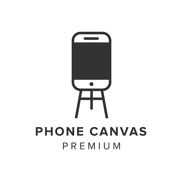 Vector phone canvas logo vector icoon illustratie