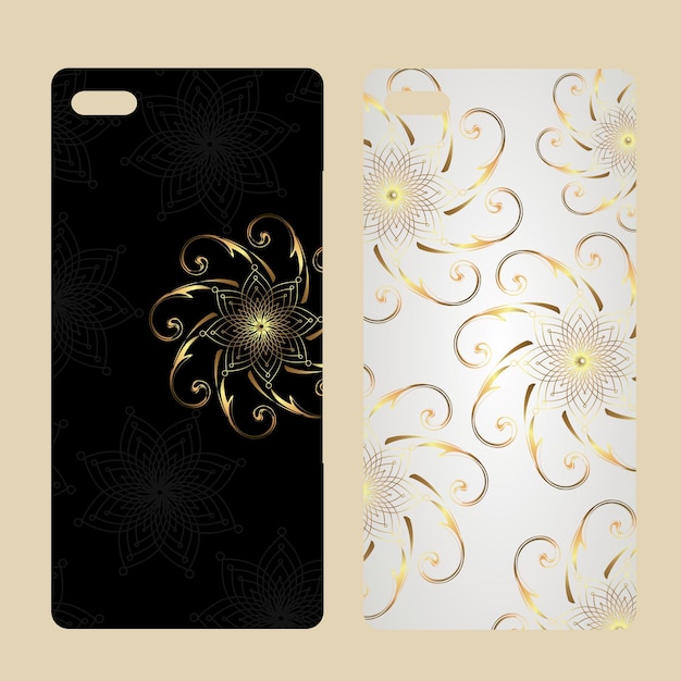 Phone case design Vintage decorative elements Hand drawn background Islam Arabic Indian