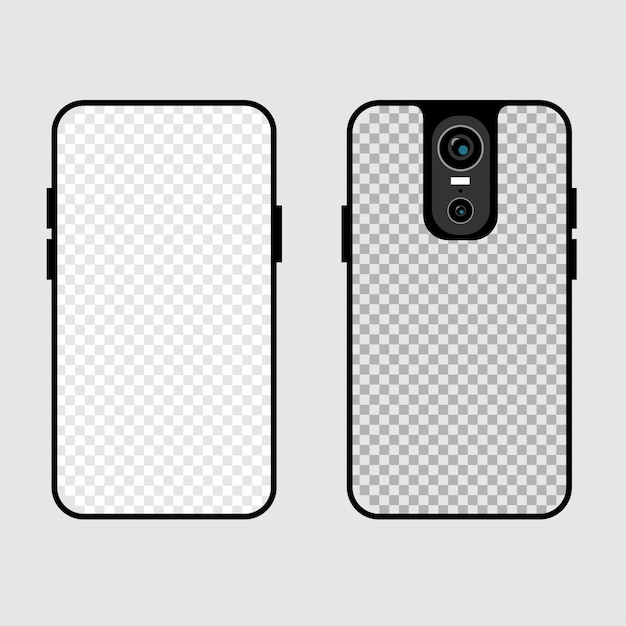 Vector phone case template set