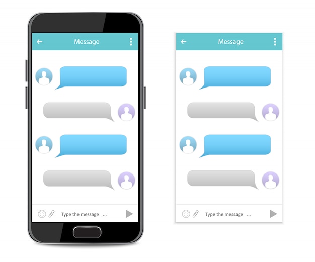 Vector phone chat interface