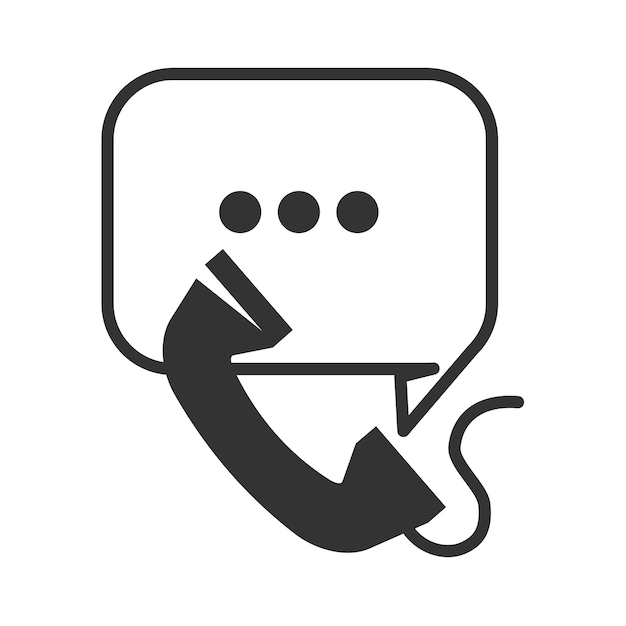 Шаблон логотипа телефонного чата Иконка Идентификация брендаИзолированная и плоская иллюстрация Векторная графика