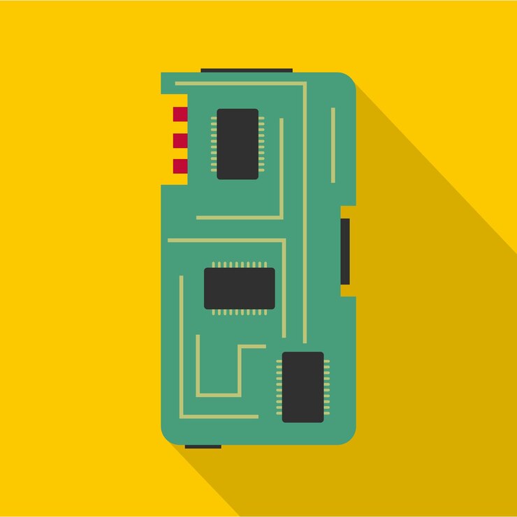 Vector phone chip icon flat illustration of phone chip vector icon for web