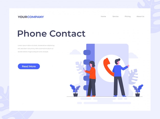 Phone Contact Landing Page