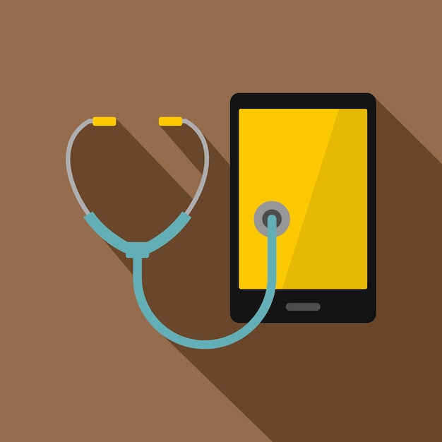 Phone diagnosis icon Flat illustration of phone diagnosis vector icon for web