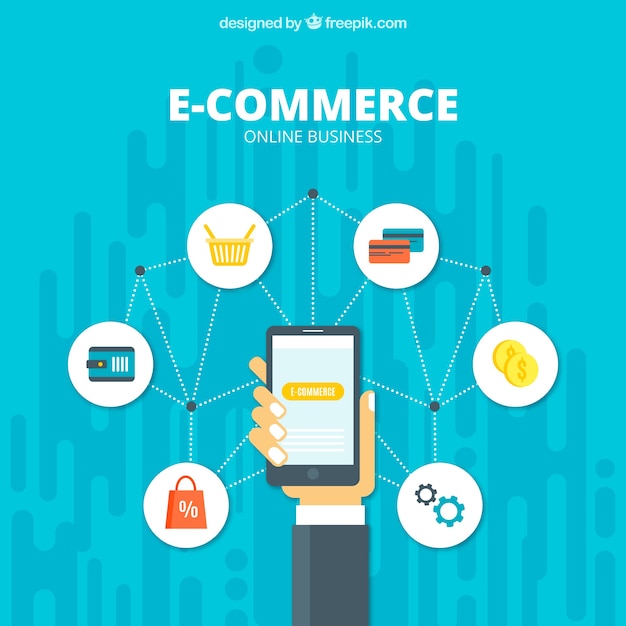 Phone and e-commerce icons