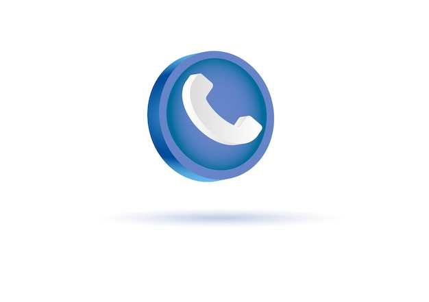 phone icon 3d vector calling someone concept