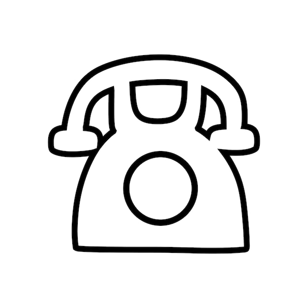 Vector phone icon with handset vector illustration