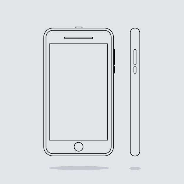 Vector phone icons on white background.