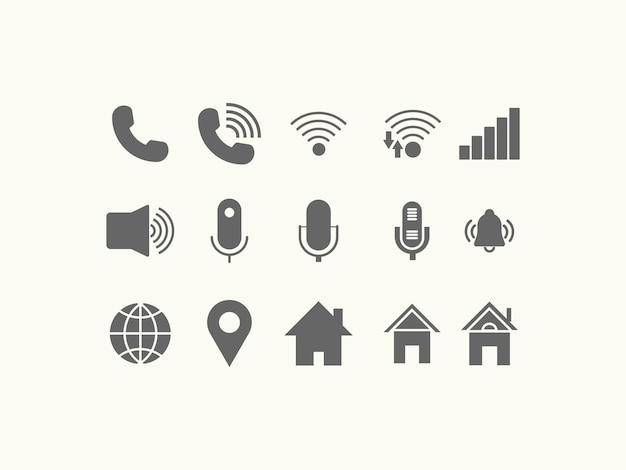 Vector phone and location icon vector illustration