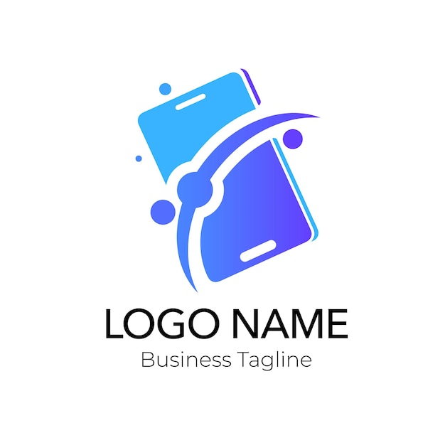 Вектор Коллекция бизнес-шаблонов дизайна логотипа телефона
