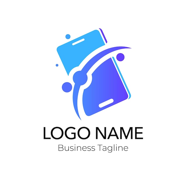 Collezione di modelli di business per la progettazione di logo telefonici