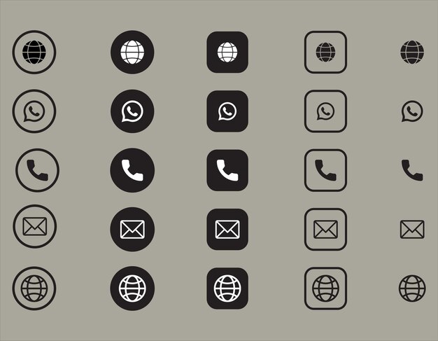 Phone message icon solid and outline