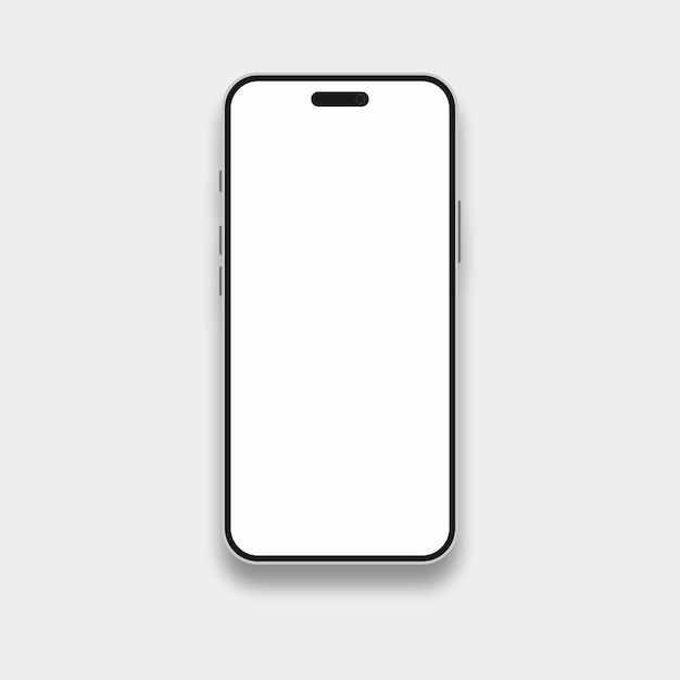 Vector phone mockup with white background