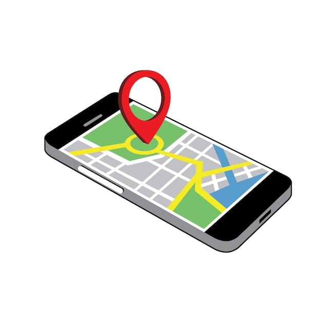 Phone navigation clipart vector