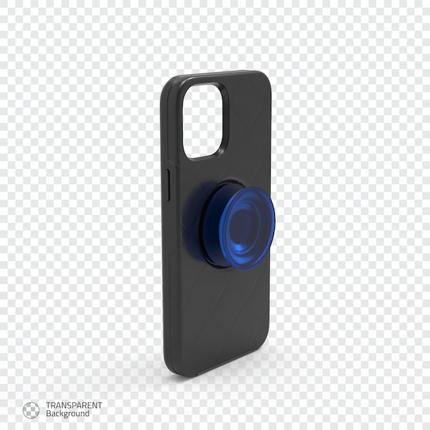 Vector phone popsocket sticked on cellphone