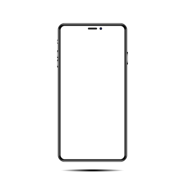 Vector phone realistic   front view, smartphone isolated