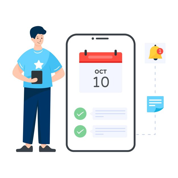 A Phone Reminder In Editable Premium Vector