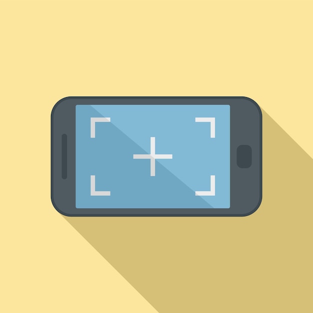 Phone screen recording icon flat illustration of phone screen recording vector icon for web design