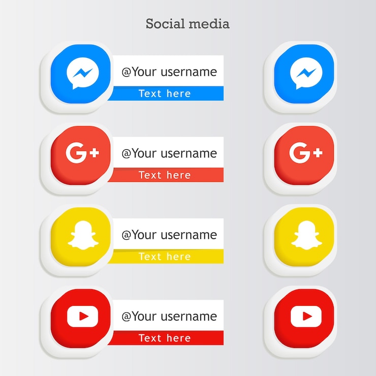 Vector a phone screen with the word social media on it
