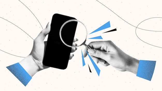 phone security check contemporary collage