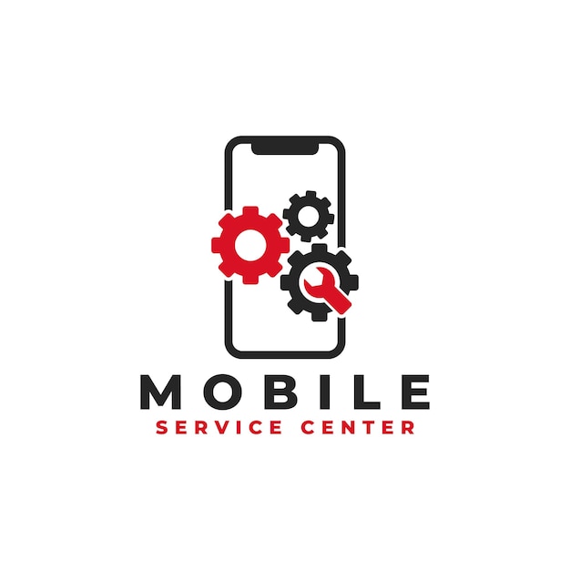 Phone service logo vector design template Mobile service logo element