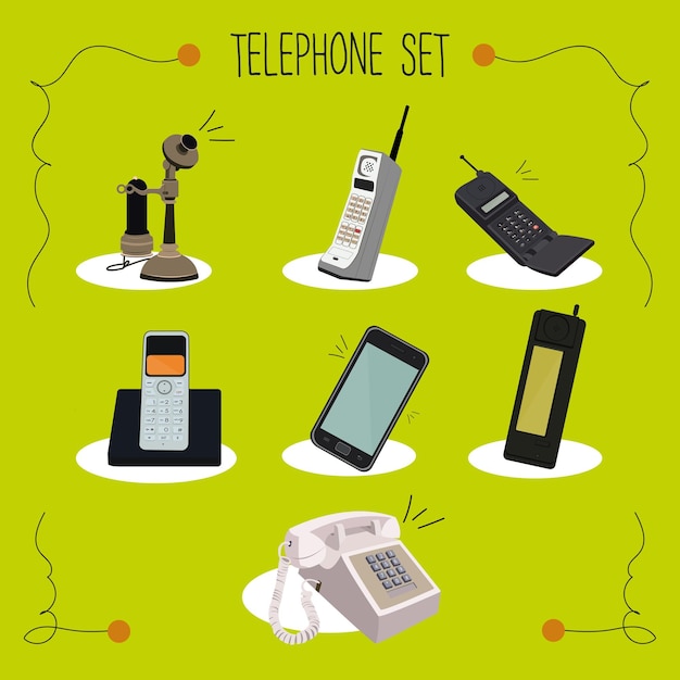 phone set from past to present