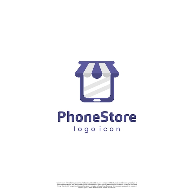 Phone store logo design icon template