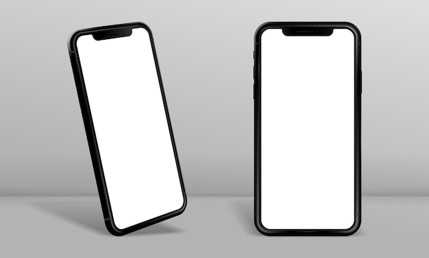 Phone Template with Blank White