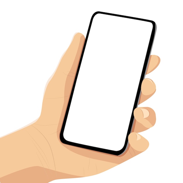 phone vector mockup in hand