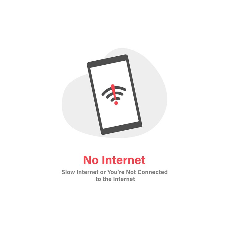 Phone Version No Internet Concept Vector Illustration for Landing Page
