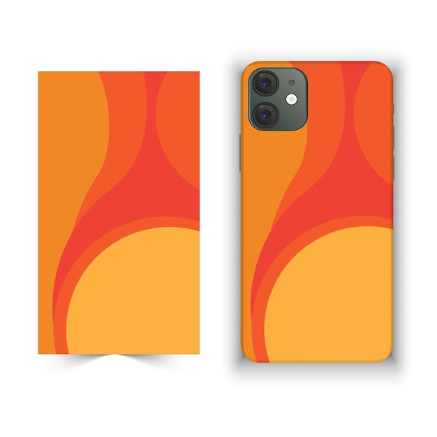 Vector a phone with a cover that says quot orange quot on it