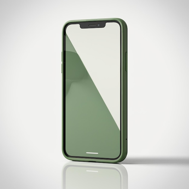 Vector a phone with a green case that says lg on the back